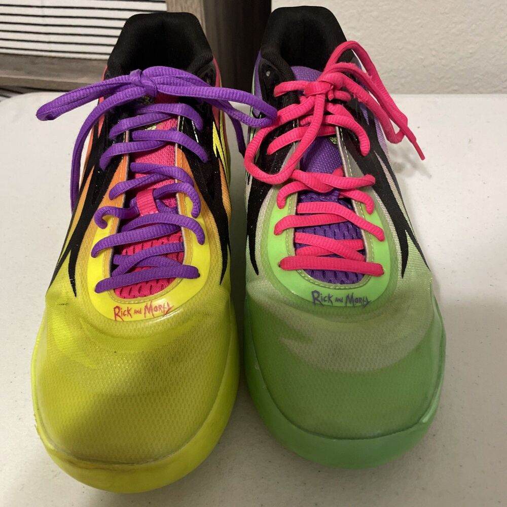 PUMA MB.02 Rick & Morty LaMelo Ball Men’s Sz 10 Basketball Sneakers Shoes